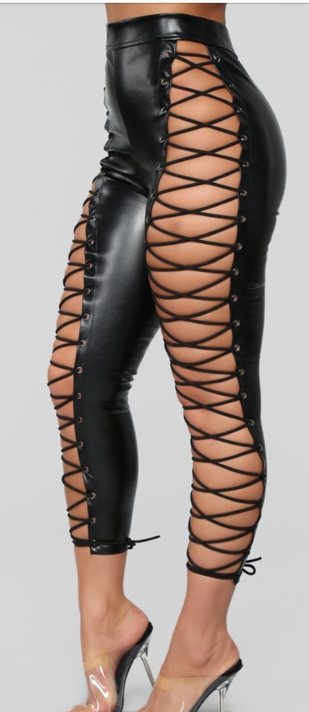 Fashion Nova Make you go crazy lace up pants